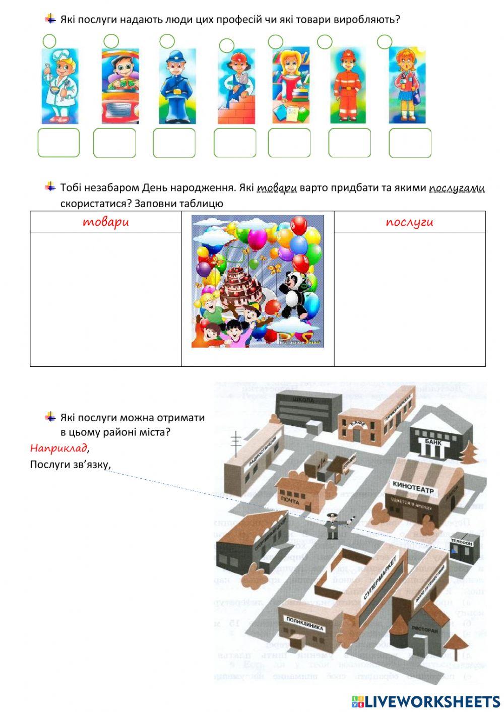 Товари та послуги