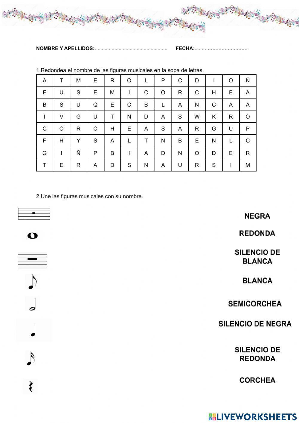 ¡Repasamos las figuras musicales!