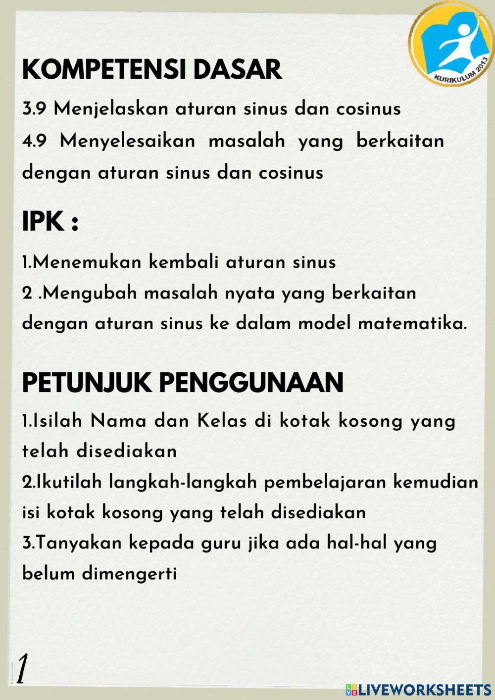 LKPD ATURAN SINUS COSINUS (PART 2)