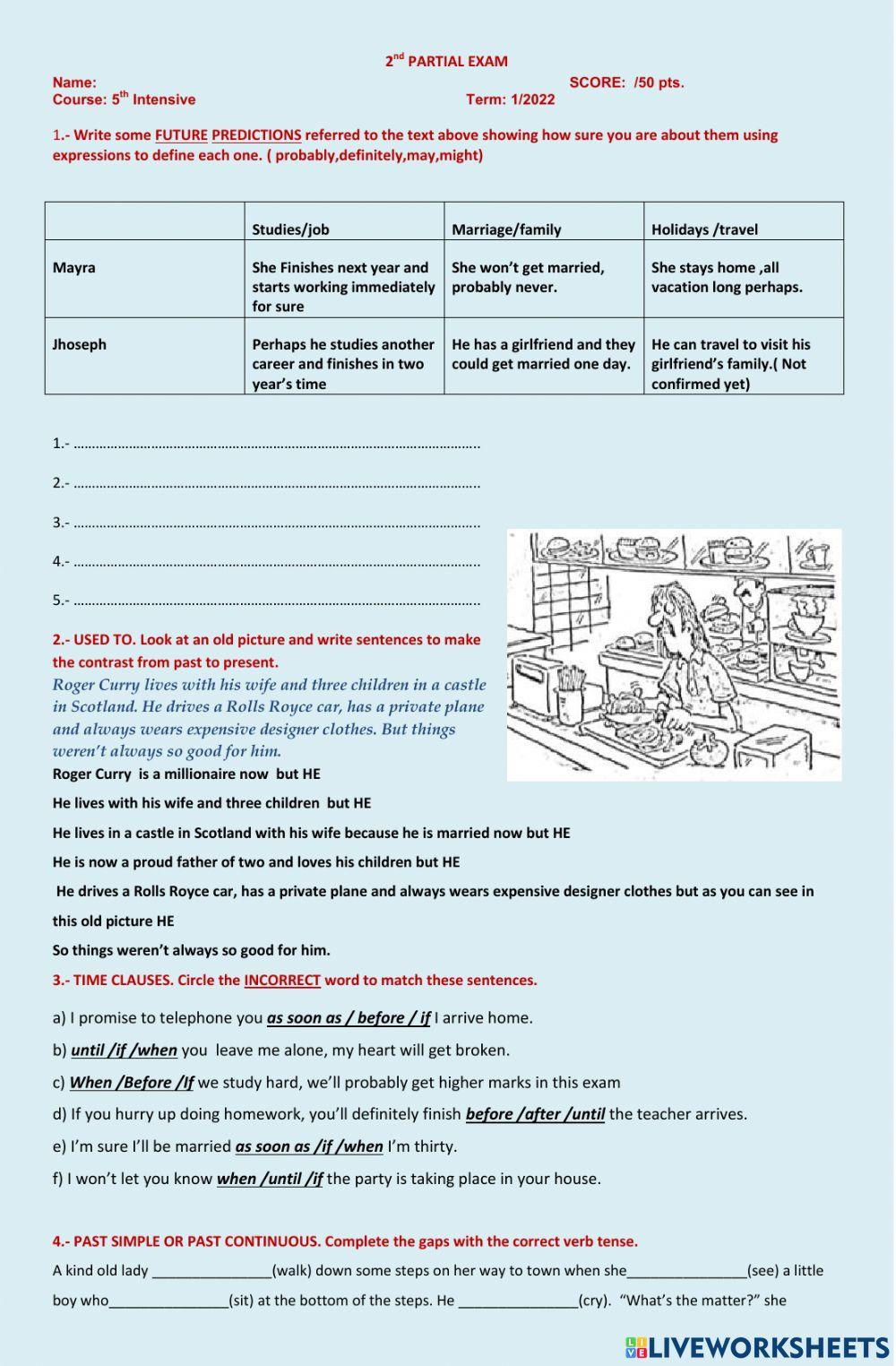 2nd partial exam(5th int)
