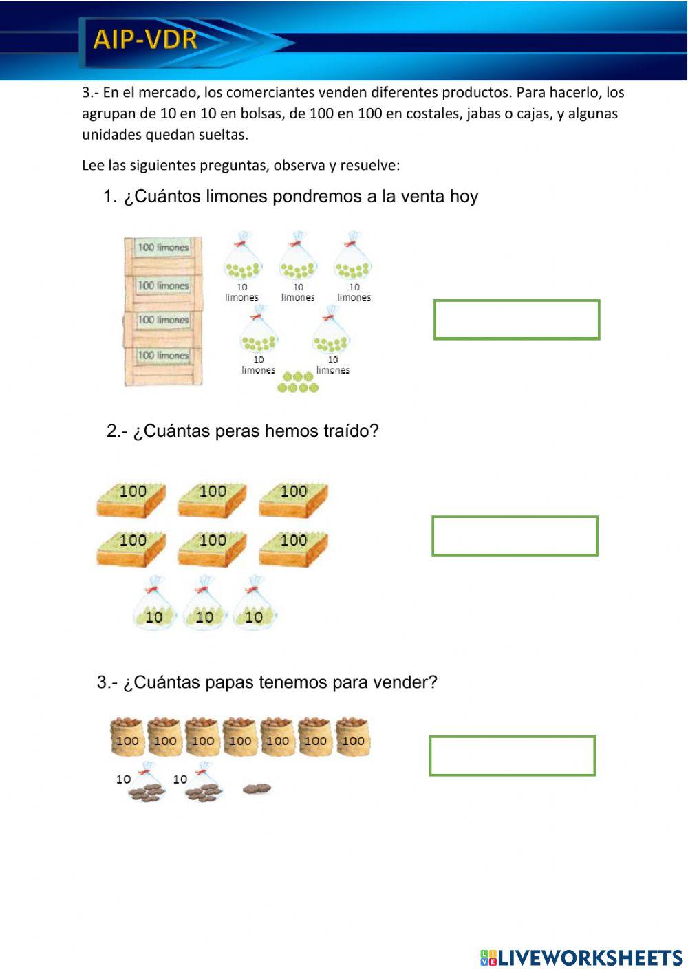 Representamos números de cuatro cifras