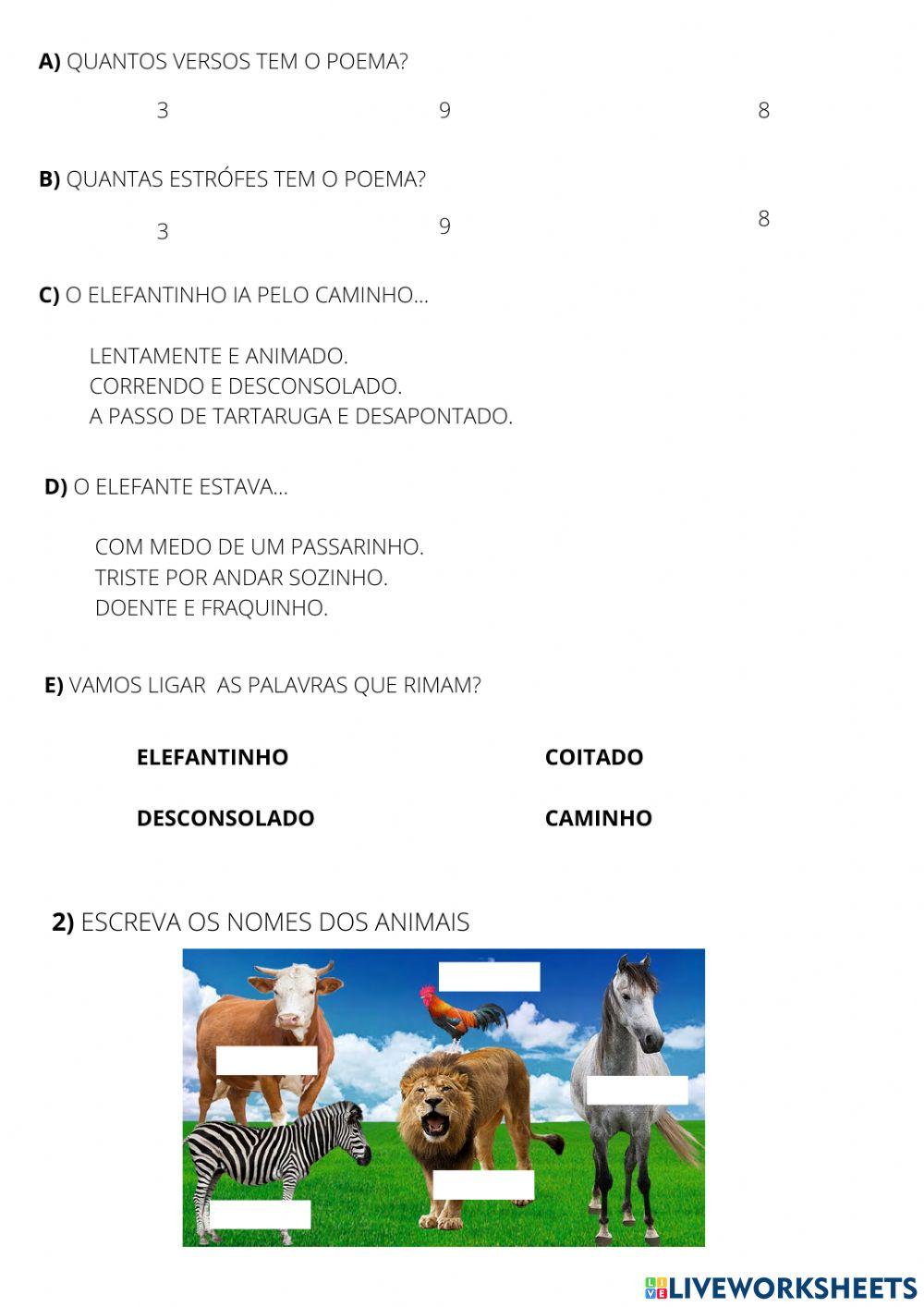 Avaliação interdisciplinar 1° bimestre