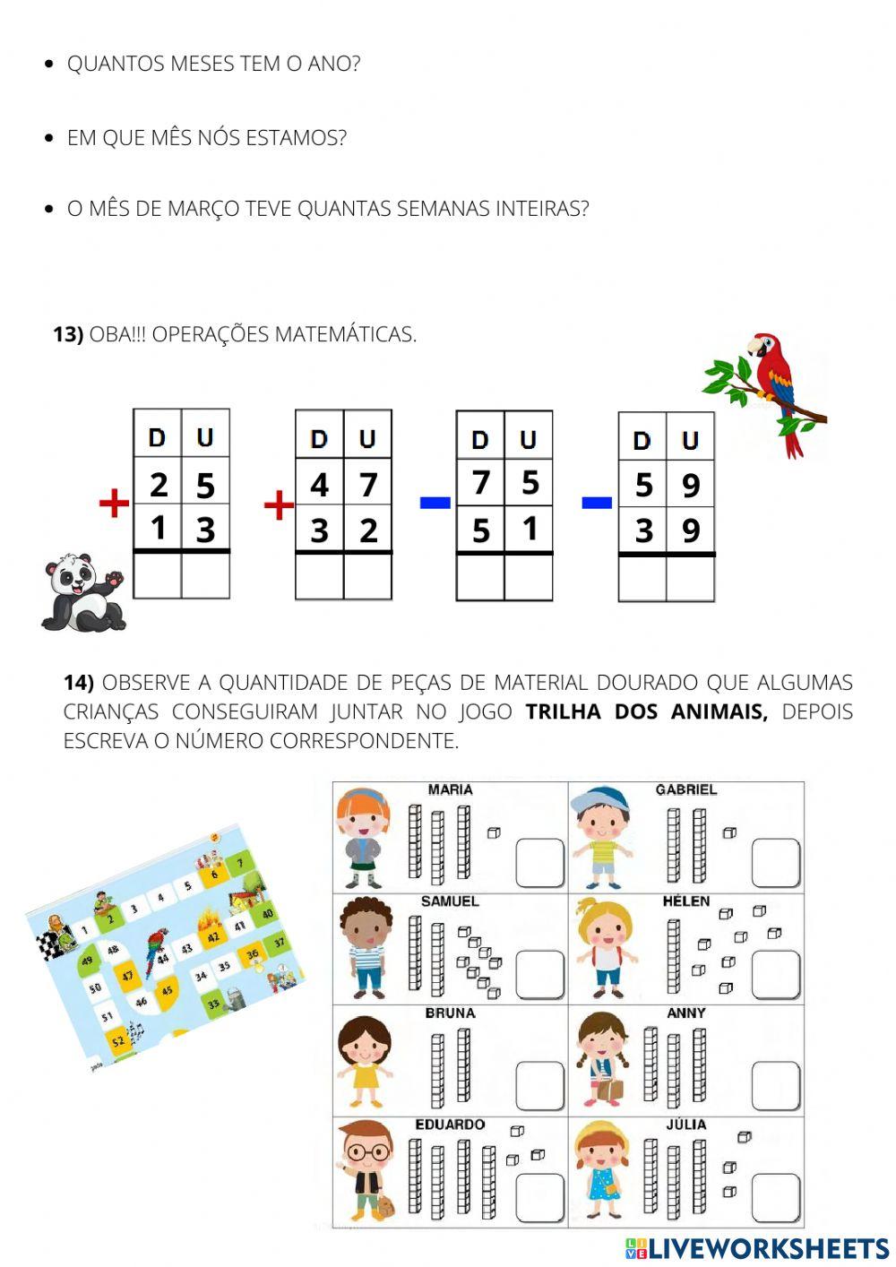 Avaliação interdisciplinar 1° bimestre