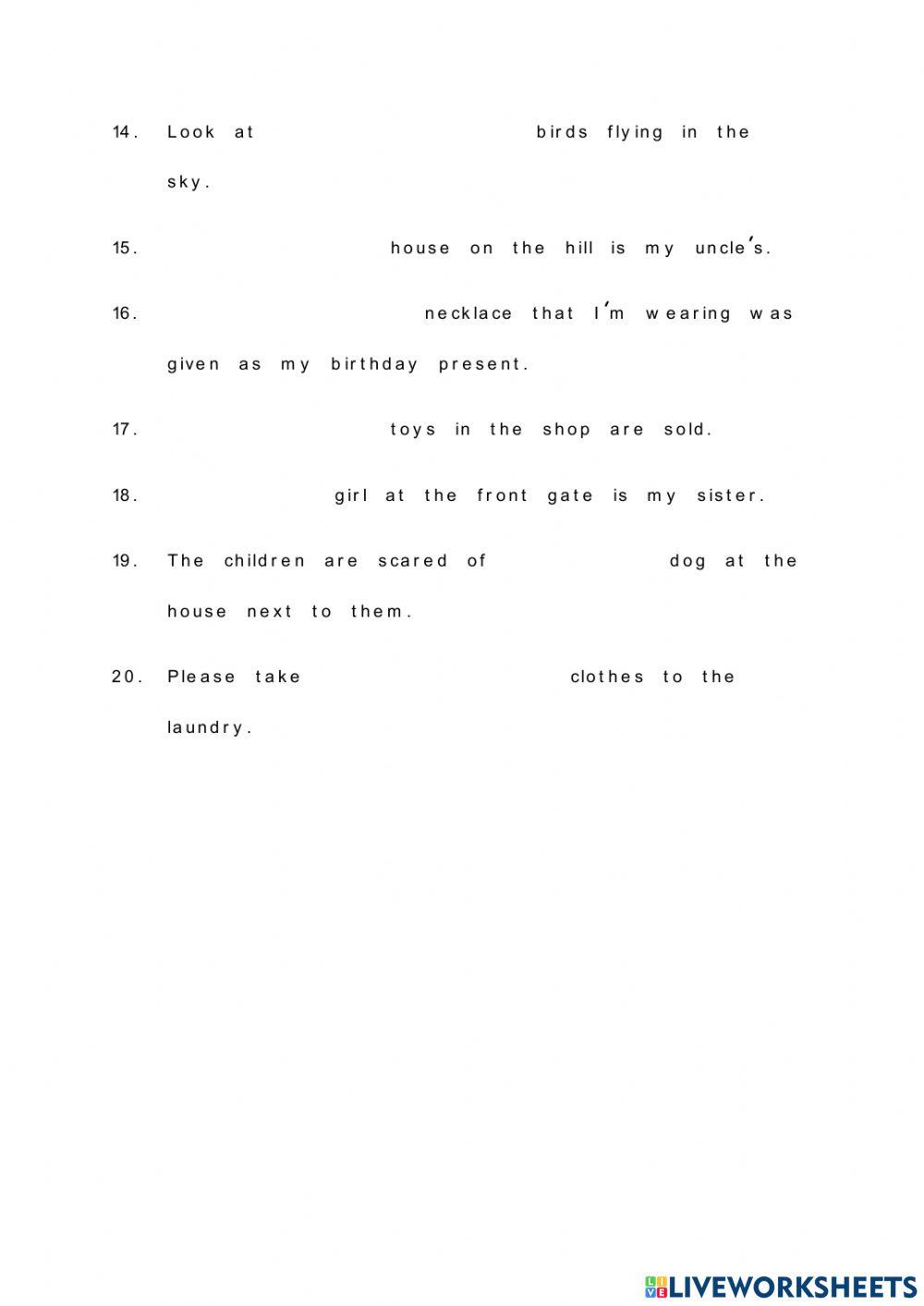 Demonstrative Pronouns