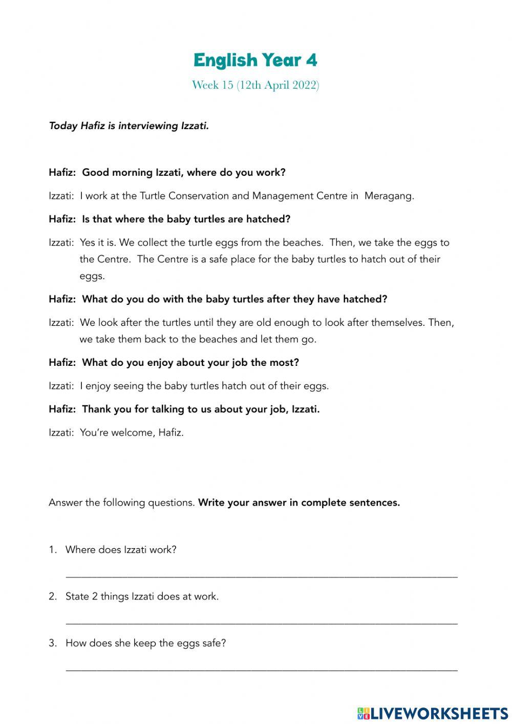 Reading Comprehension