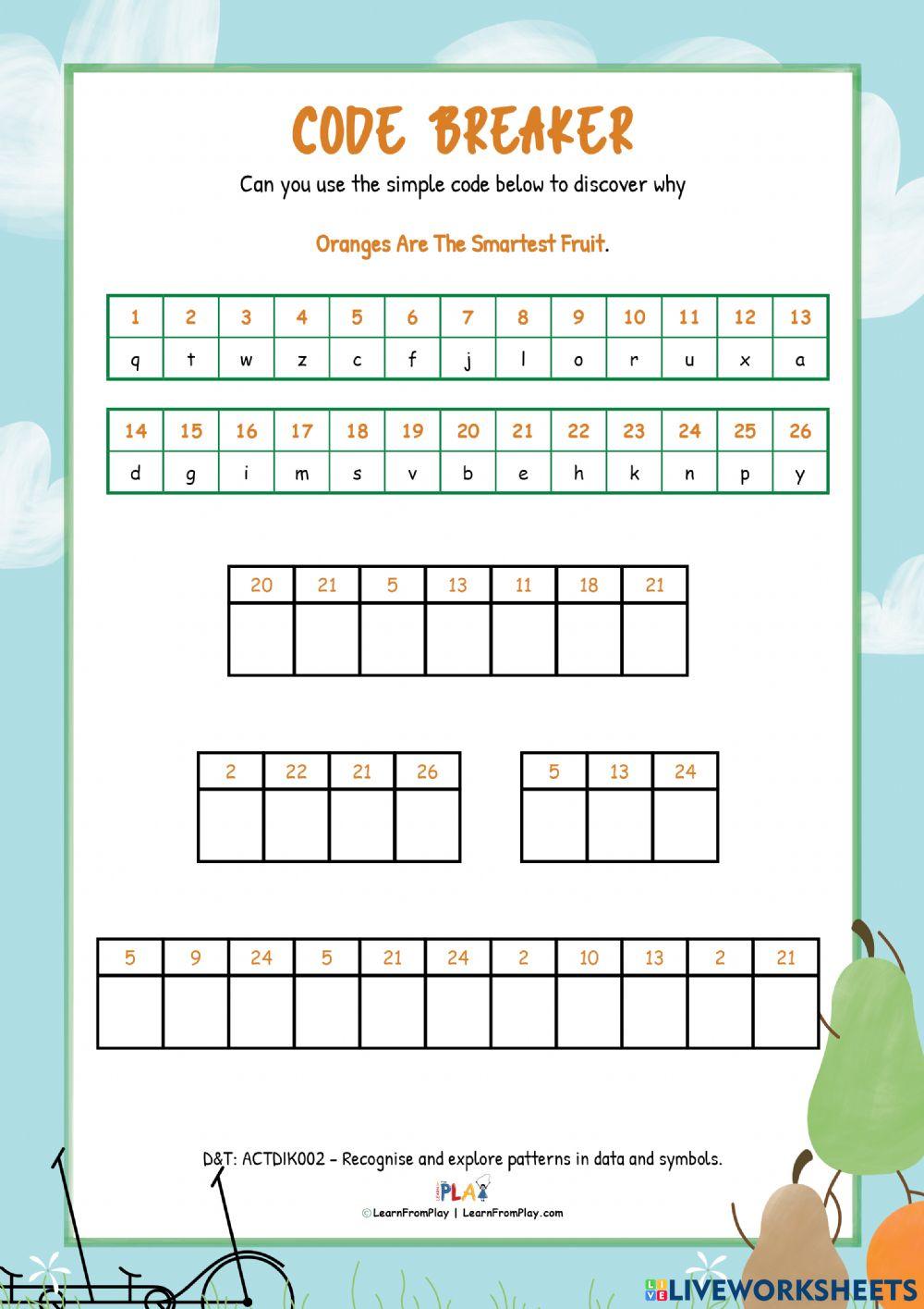 A Pair of Pears and an Orange - Code Breaker