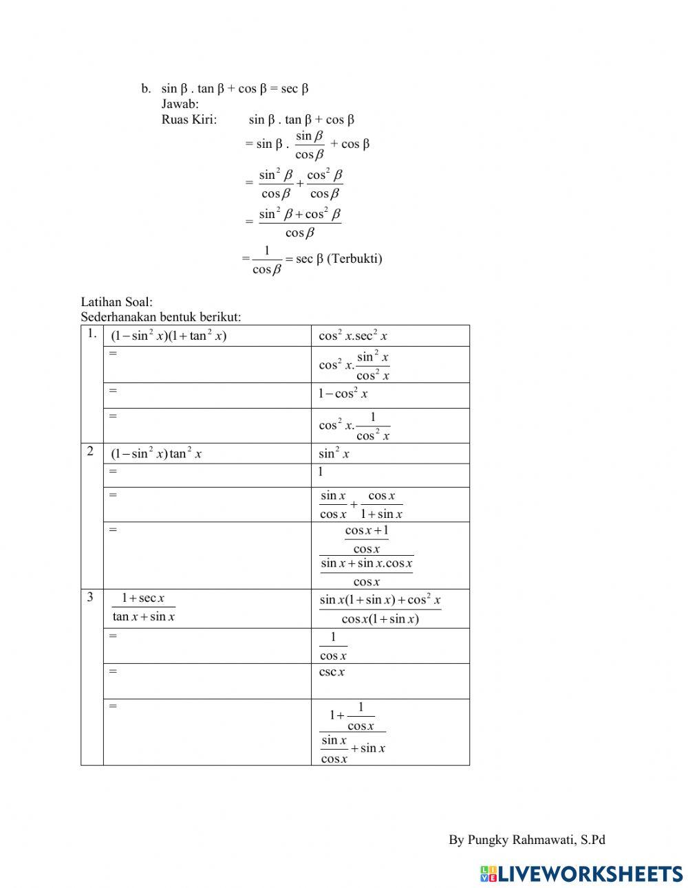 LKPD Identitas Trigonometri
