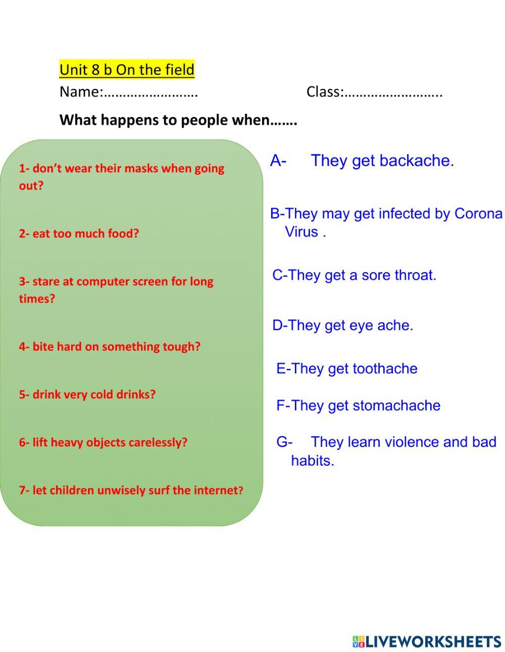 Unit 8 a On the field