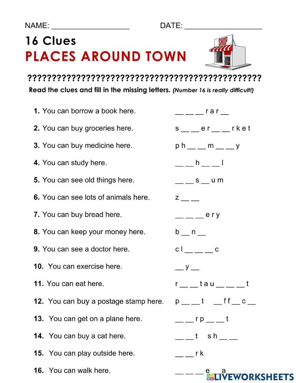 Place around the town