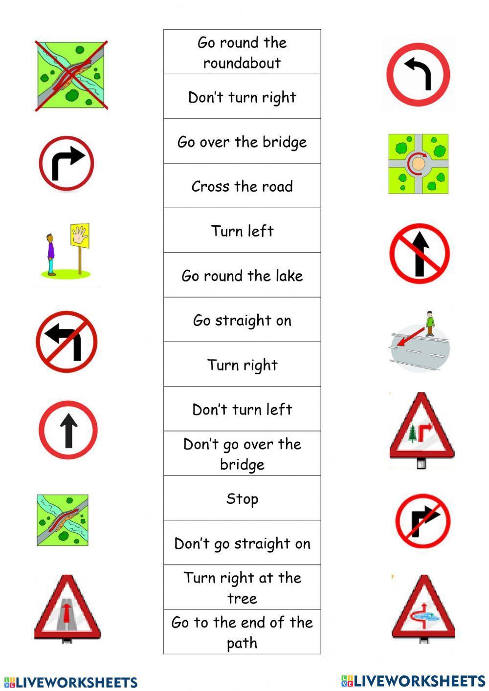 1994145 street signs pluggedenglish liveworksheets