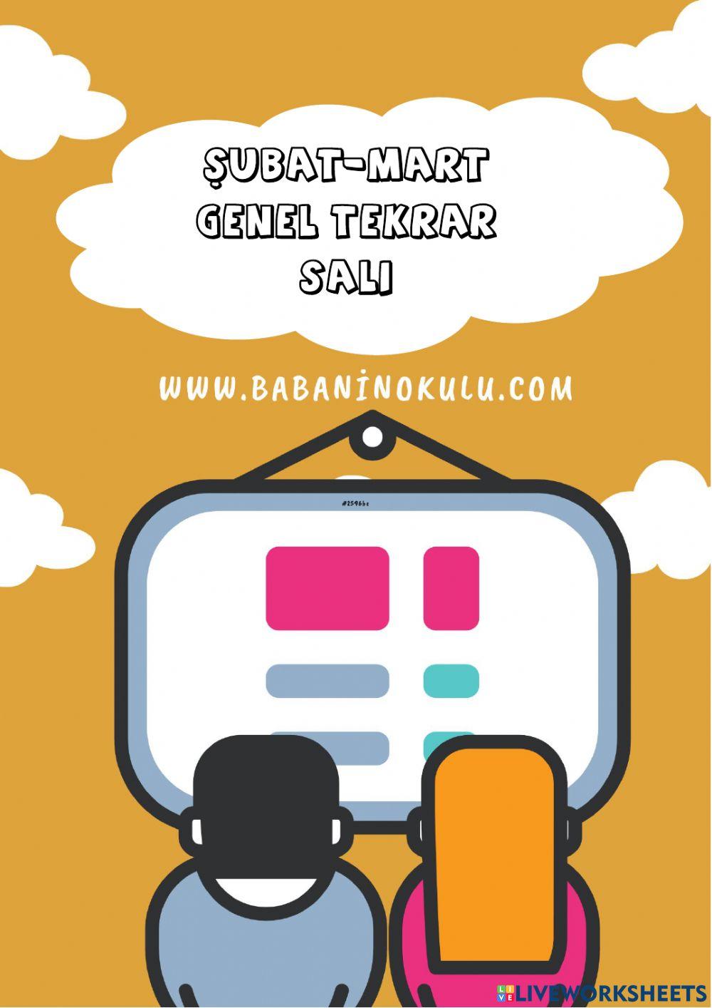 ŞUBAT-MART GENEL TEKRAR SALI-1 ŞUBAT-MART GENEL TEKRAR SALI-1