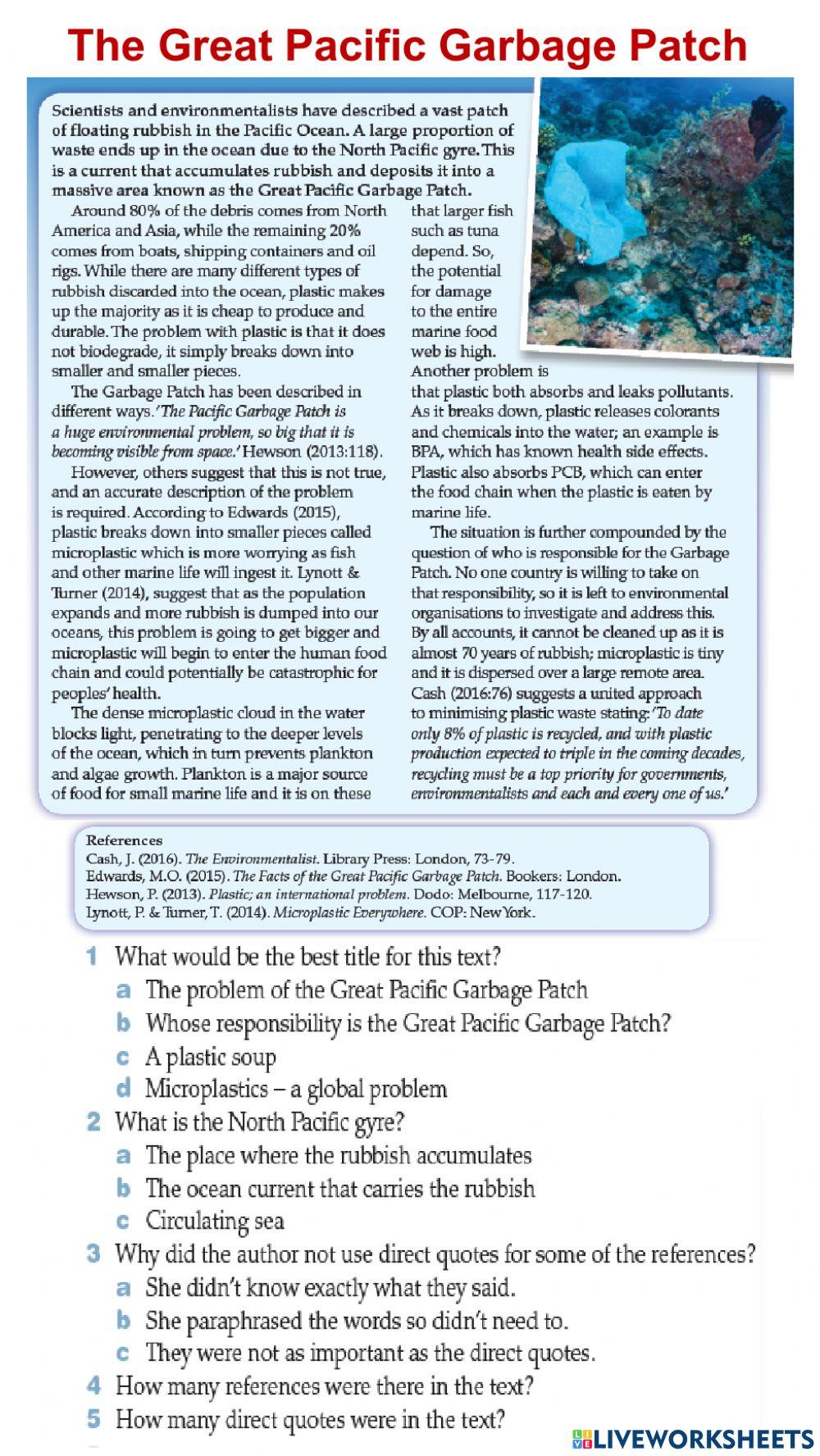 The Great Pacific Garbage Patch