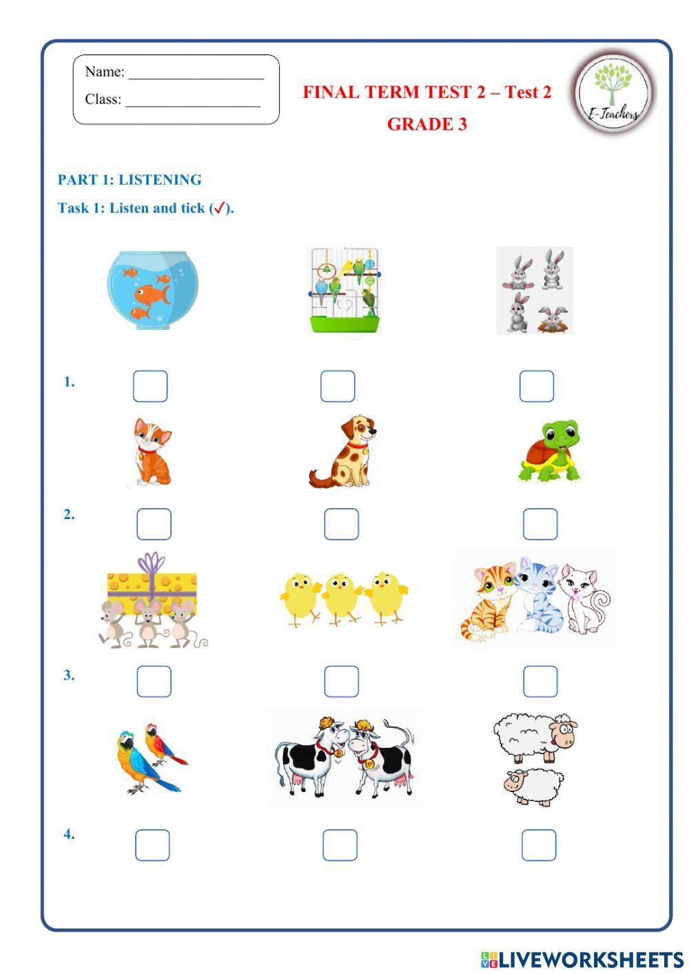 FINAL TERM TEST 2 – Test 2