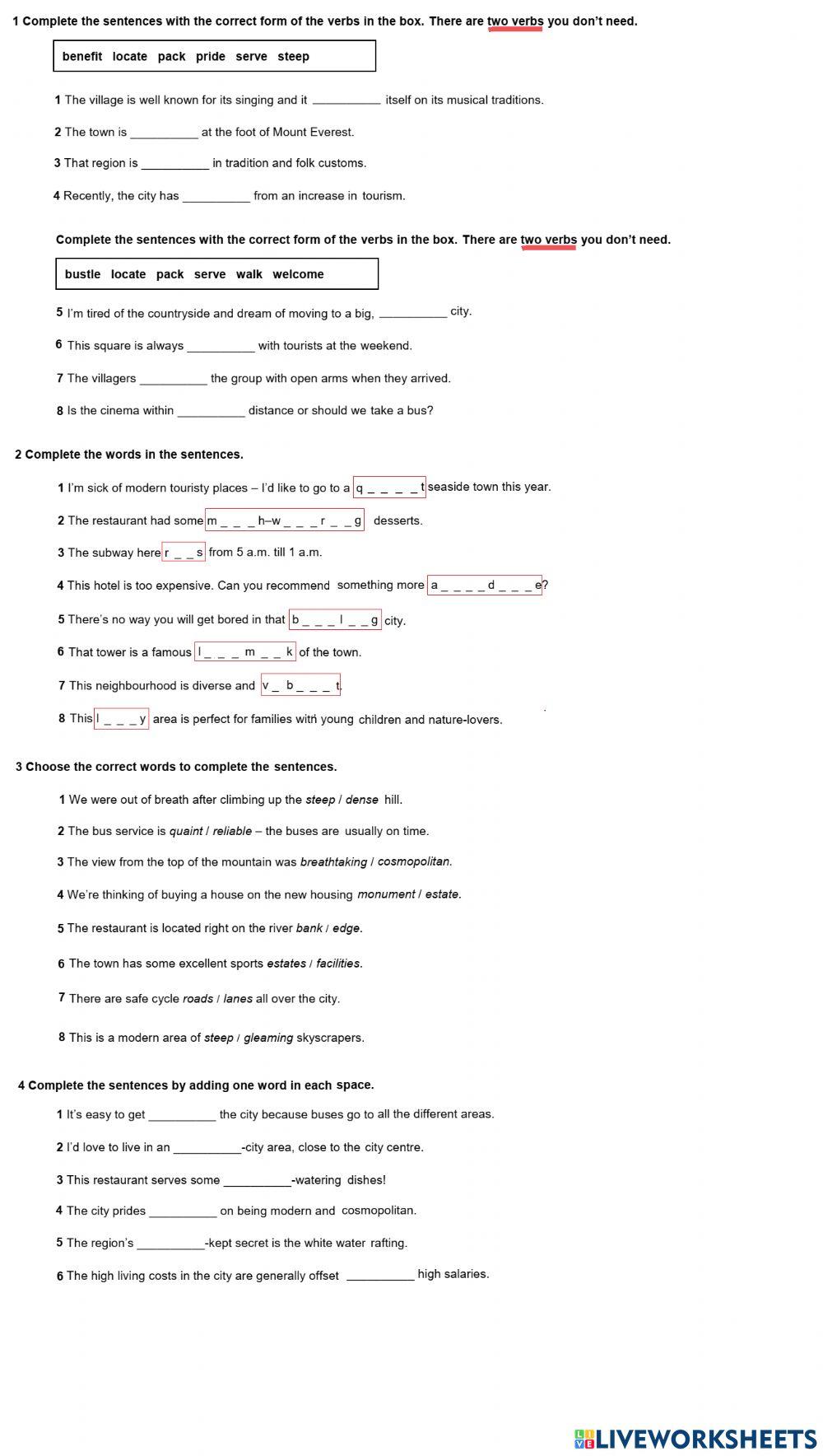 Townscape and landscape features