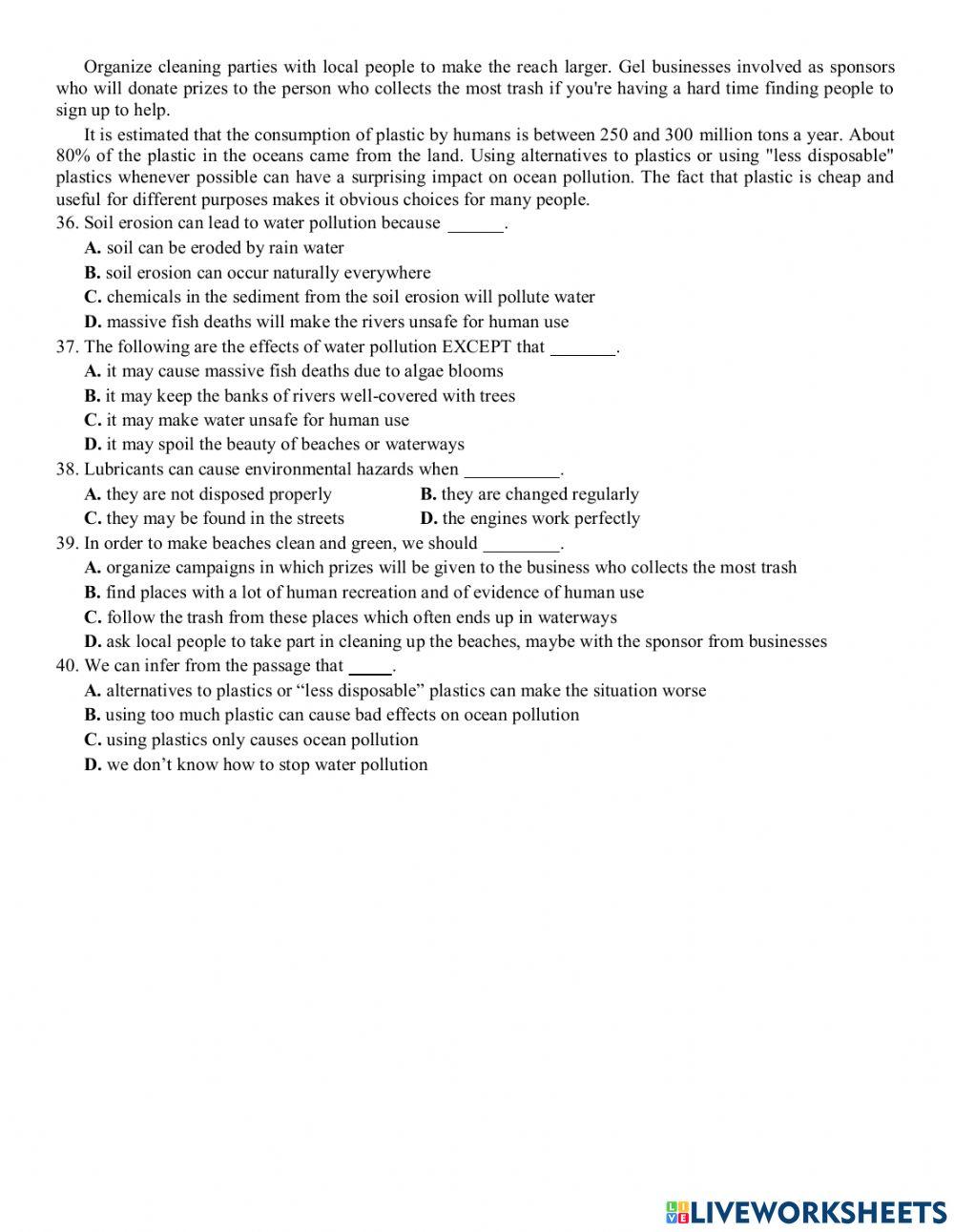 Grade 10 test for u9