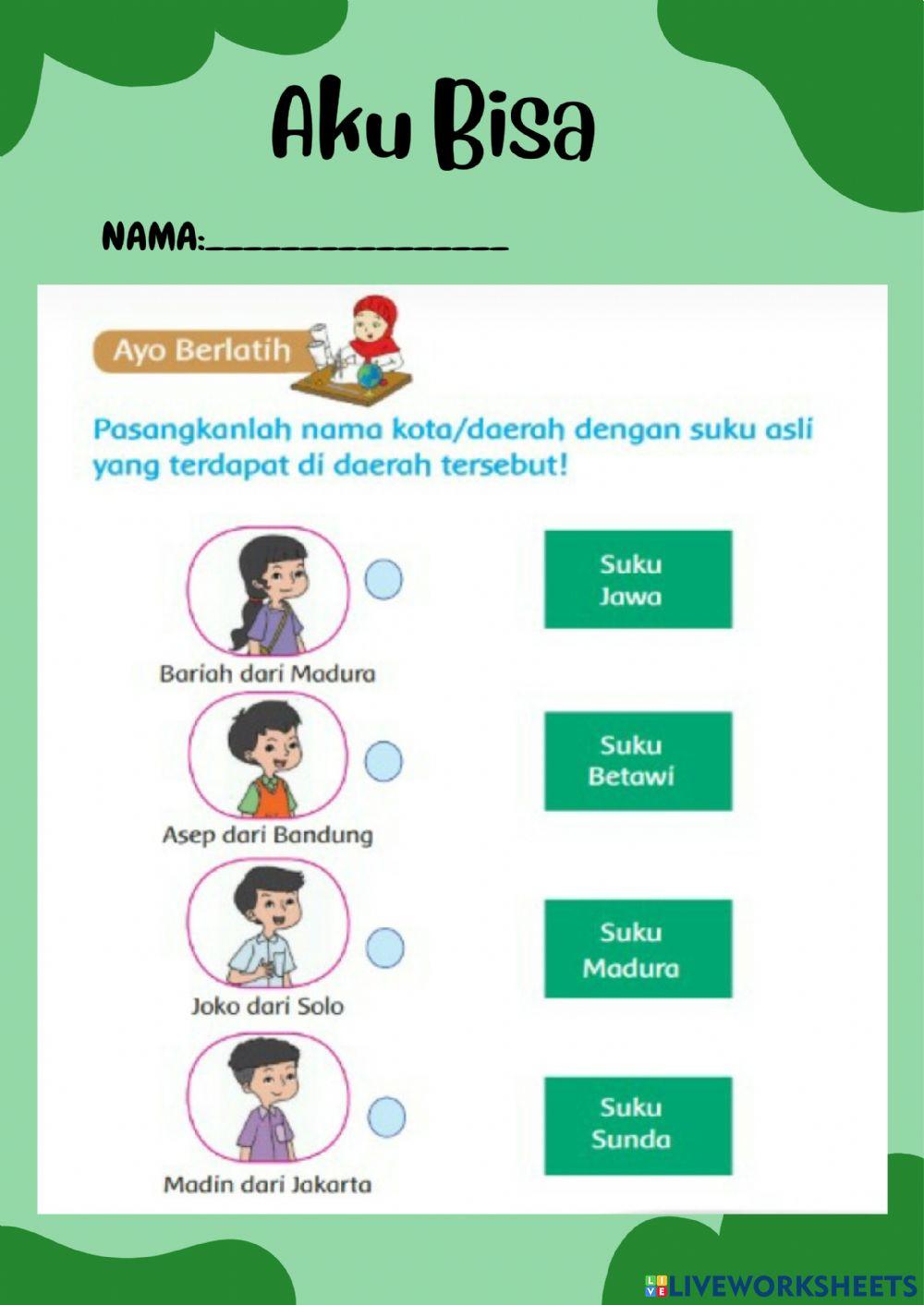 PPKN kelas 2 keberagaman suku bangsa