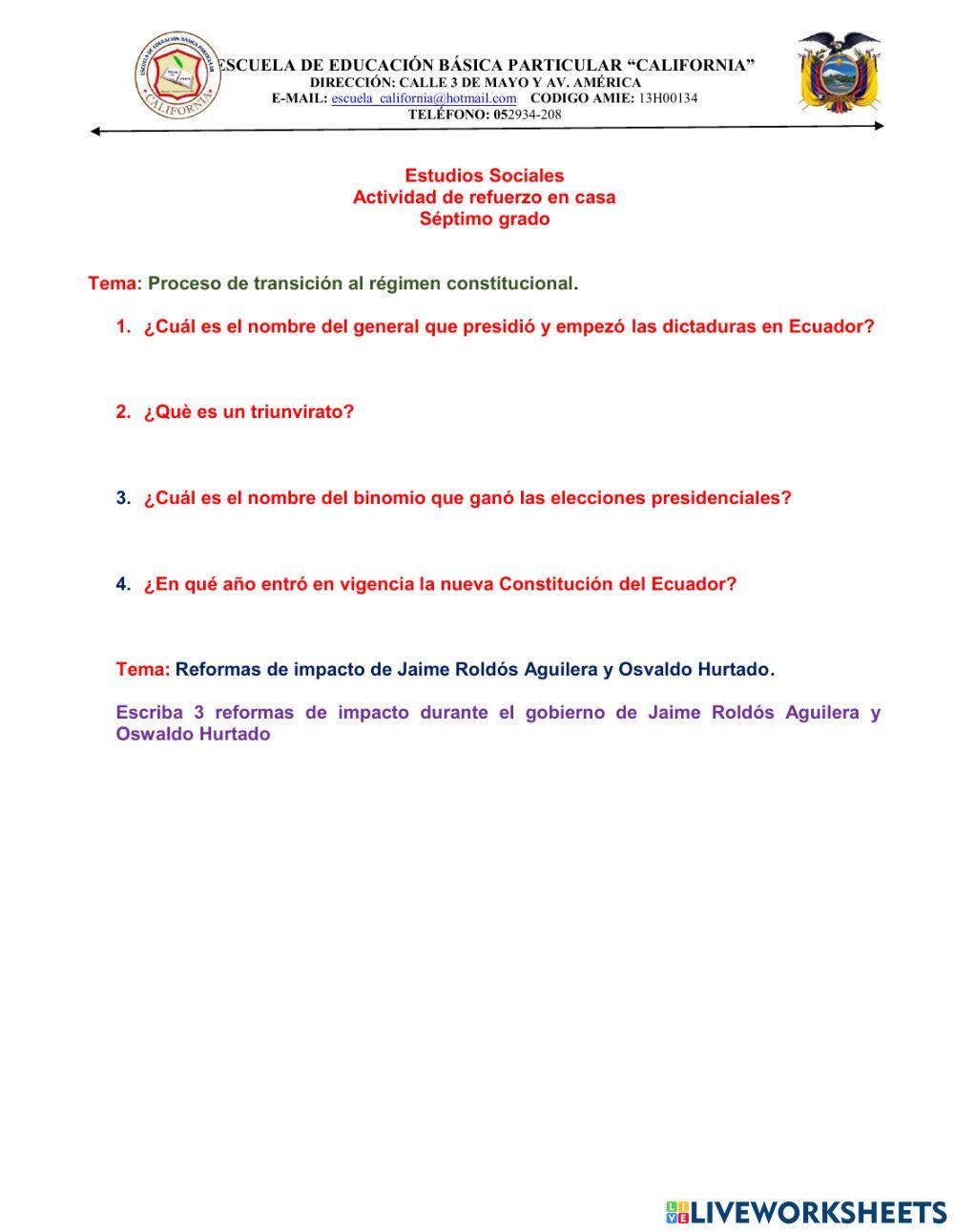 Proceso de transiciòn