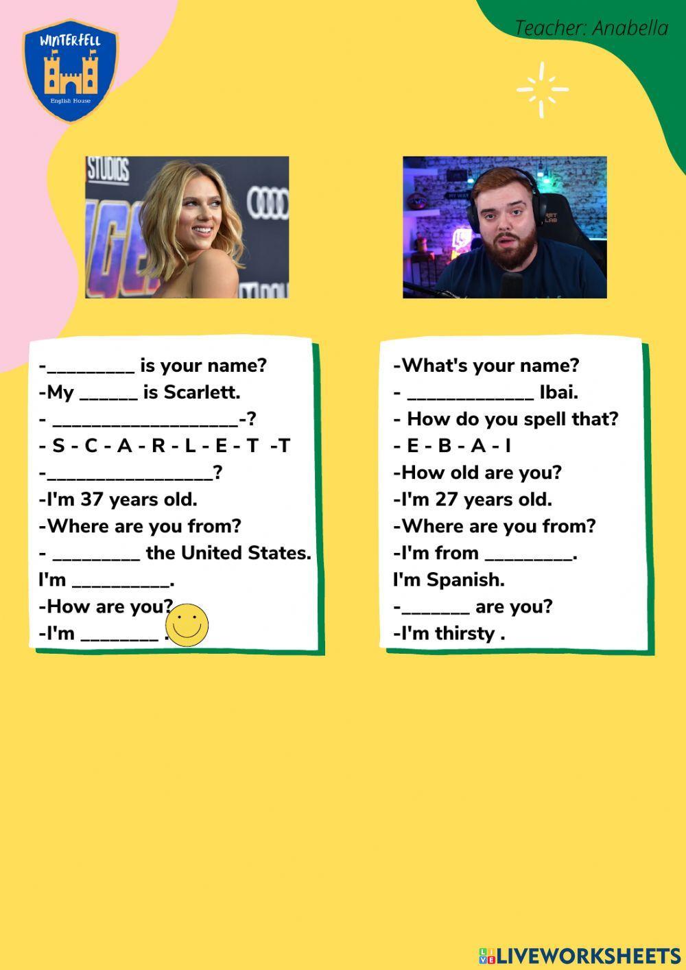 Introcing myself practice