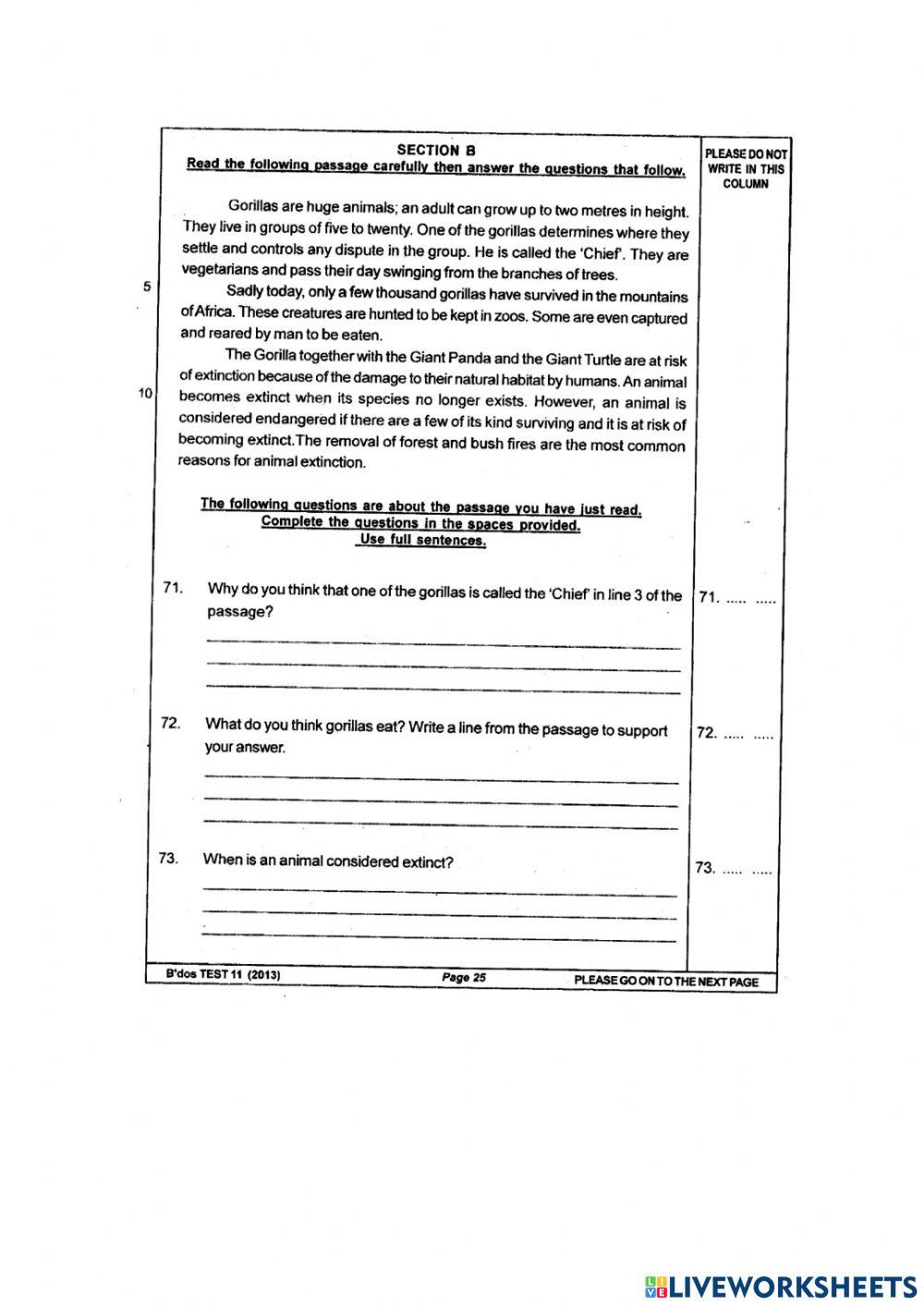 Multiple Choice & Open- Ended Comprehension
