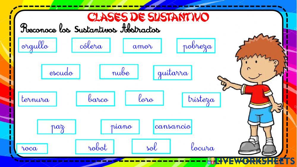 Clases de sustantivo Clases de sustantivo