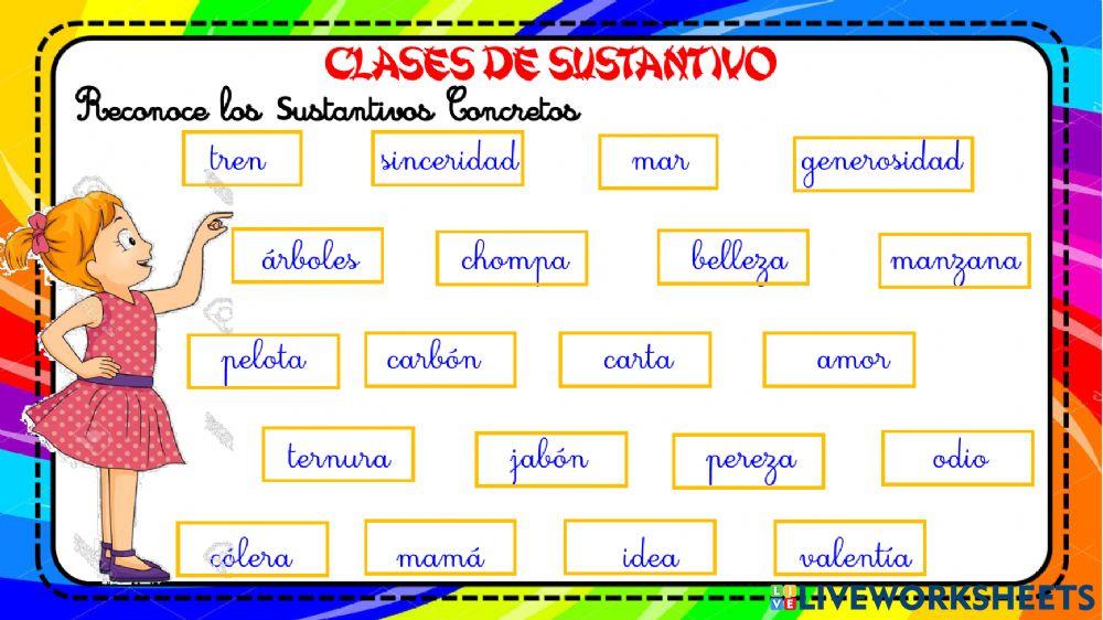 Clases de sustantivo Clases de sustantivo
