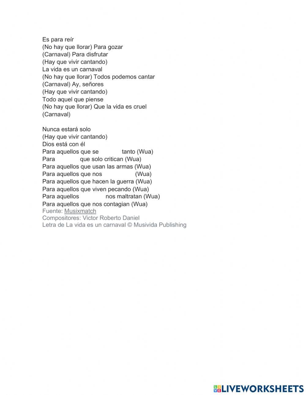 La vida es un carnaval