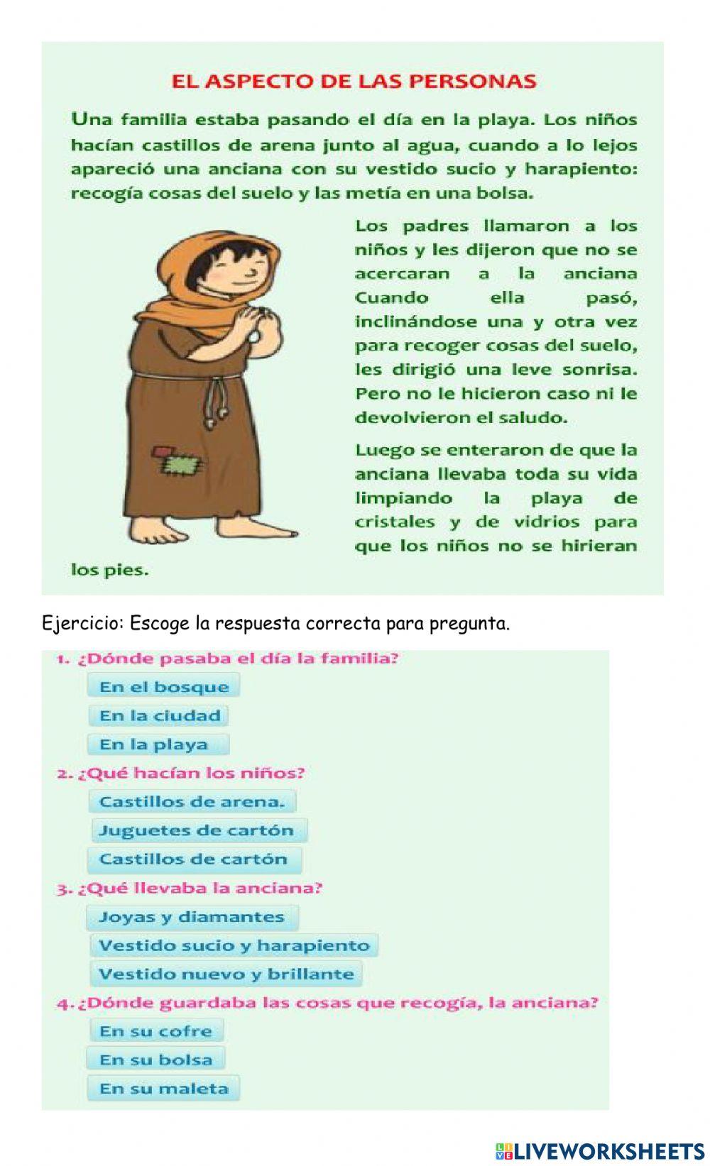 Audiolectura: El aspecto de las personas