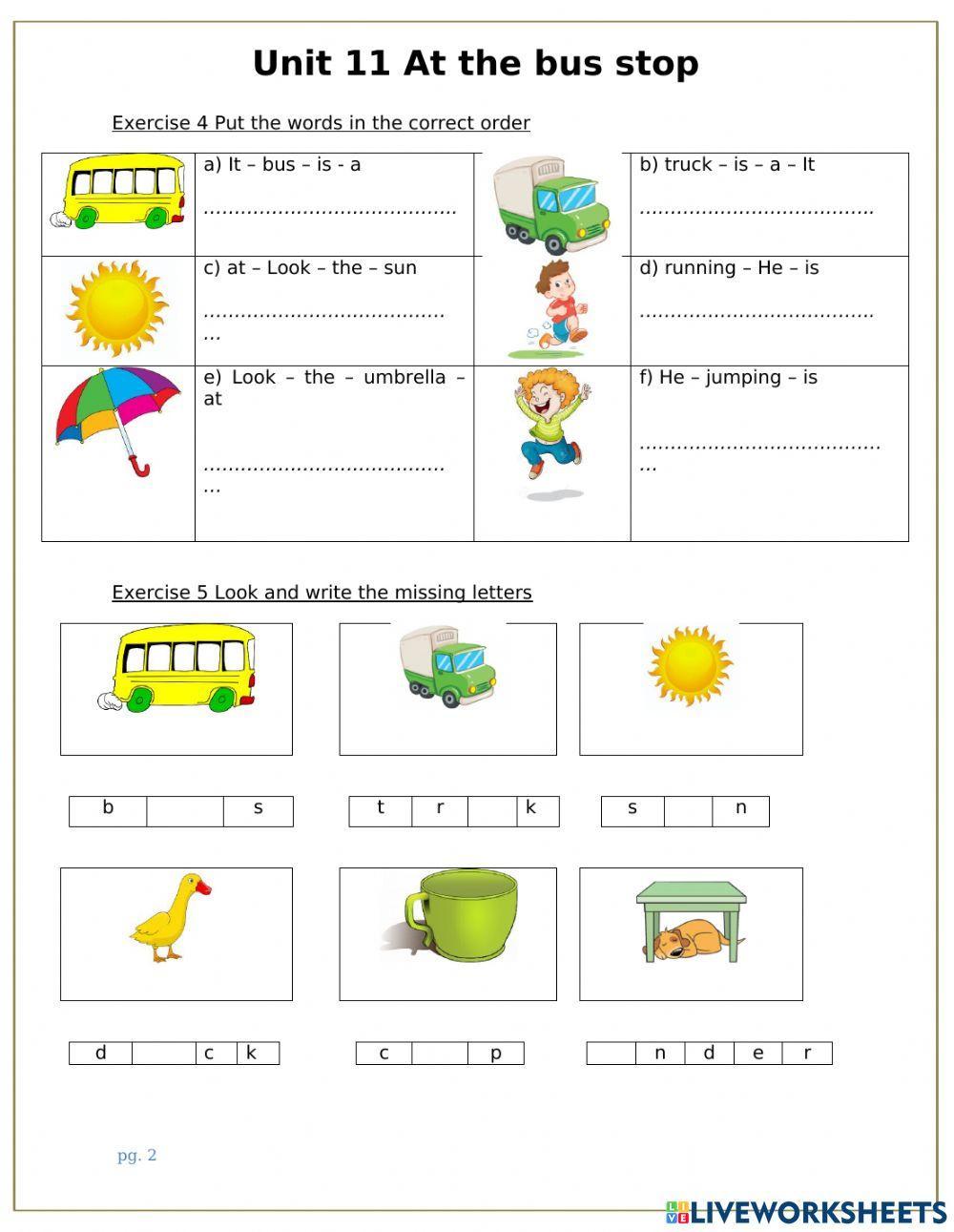 Unit 11: At the bus stop