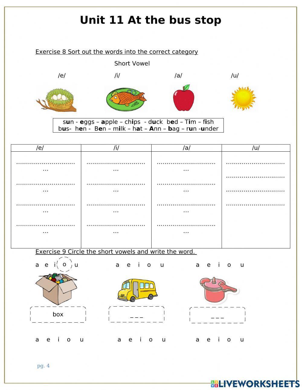Unit 11: At the bus stop