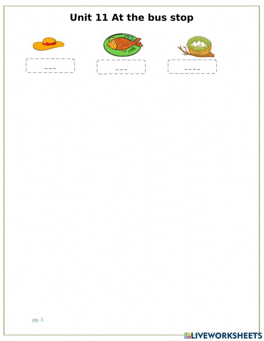 Unit 11: At the bus stop