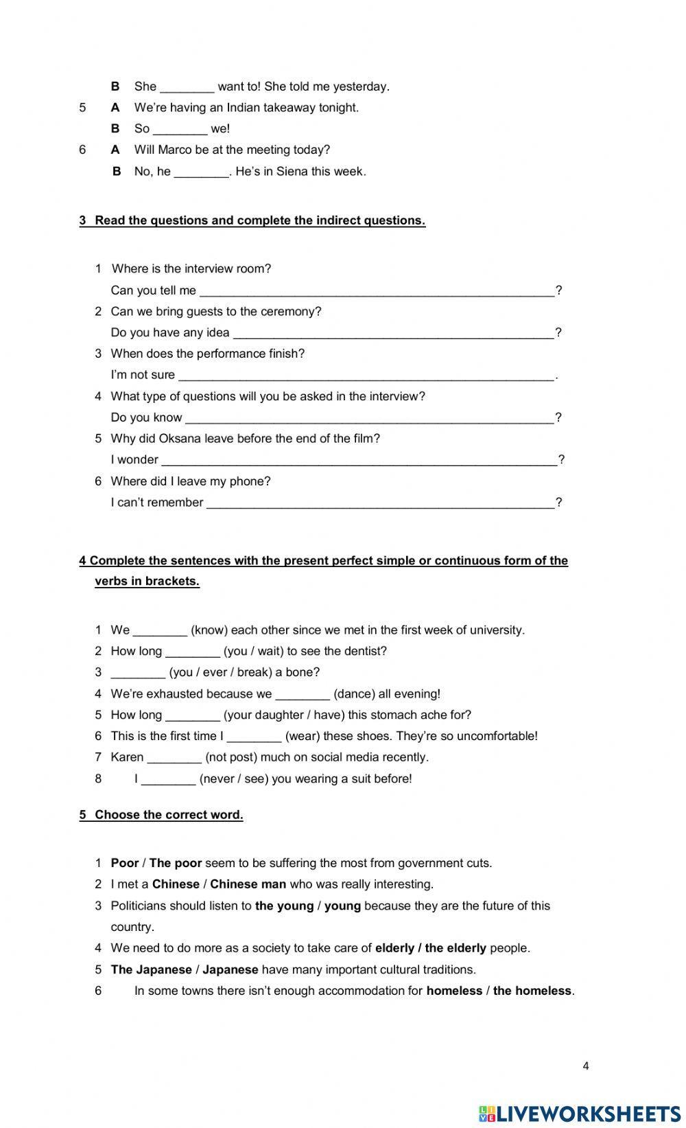 Test i (units 1&2) 5th adults