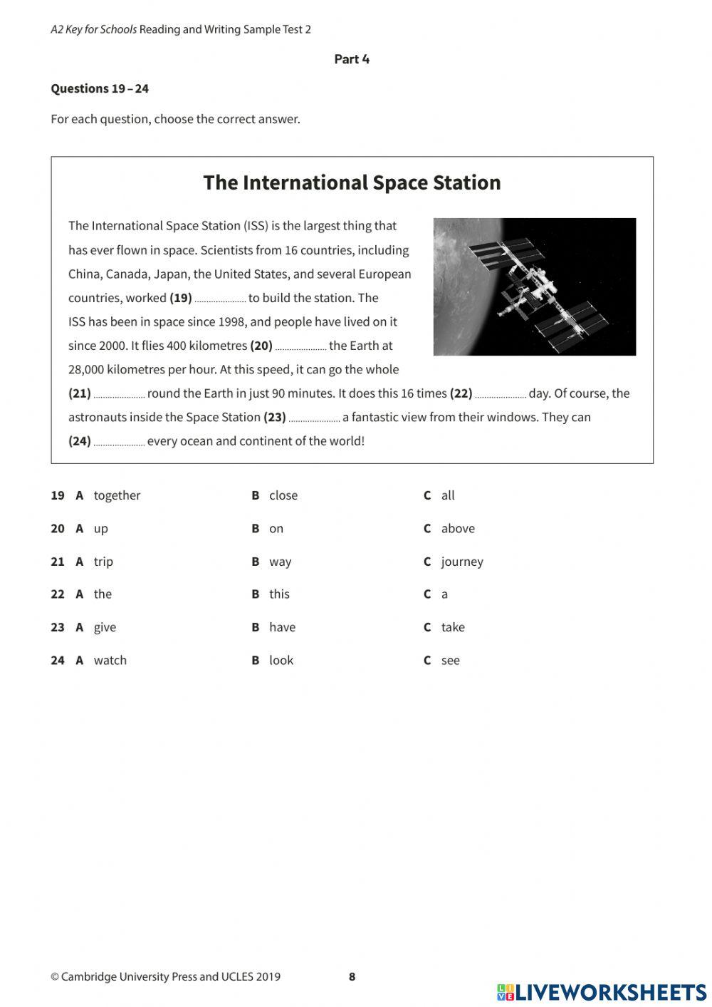 Reading  (mock exam)