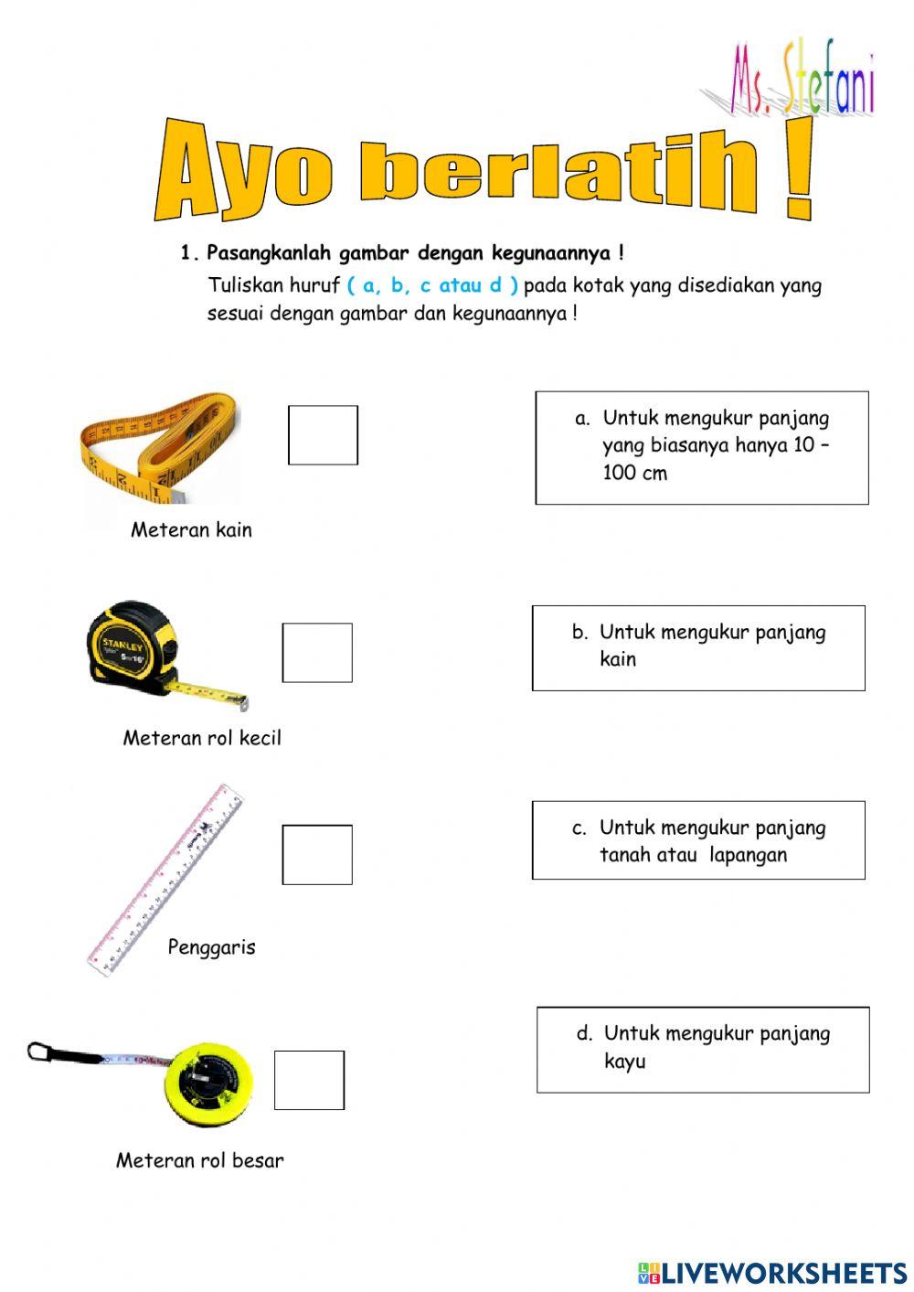 Pengukuran panjang satuan baku