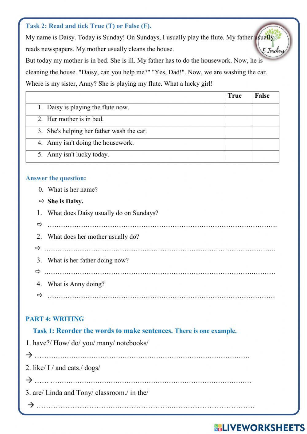 FINAL TERM TEST 2 – Test 1