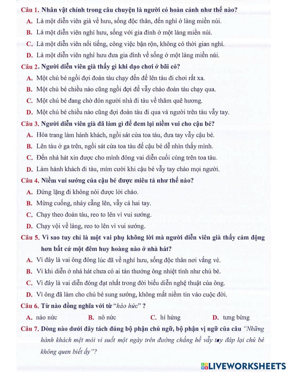 Tiếng Việt 5 - Tuần 35