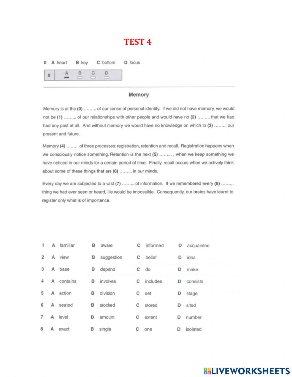 Fce use of english 1 activity live worksheets