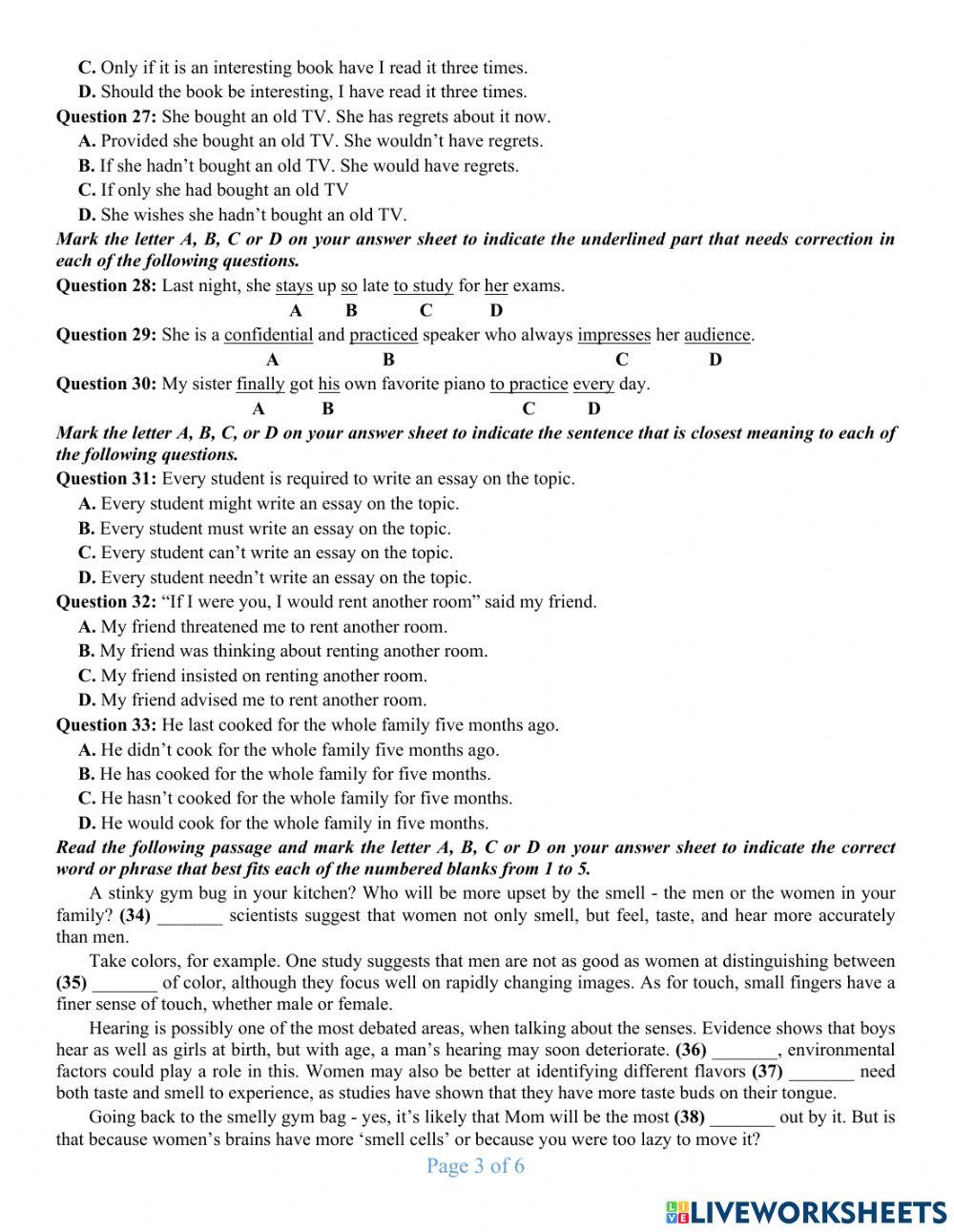 Bộ 1- đề luyện số 1 -tn 2022