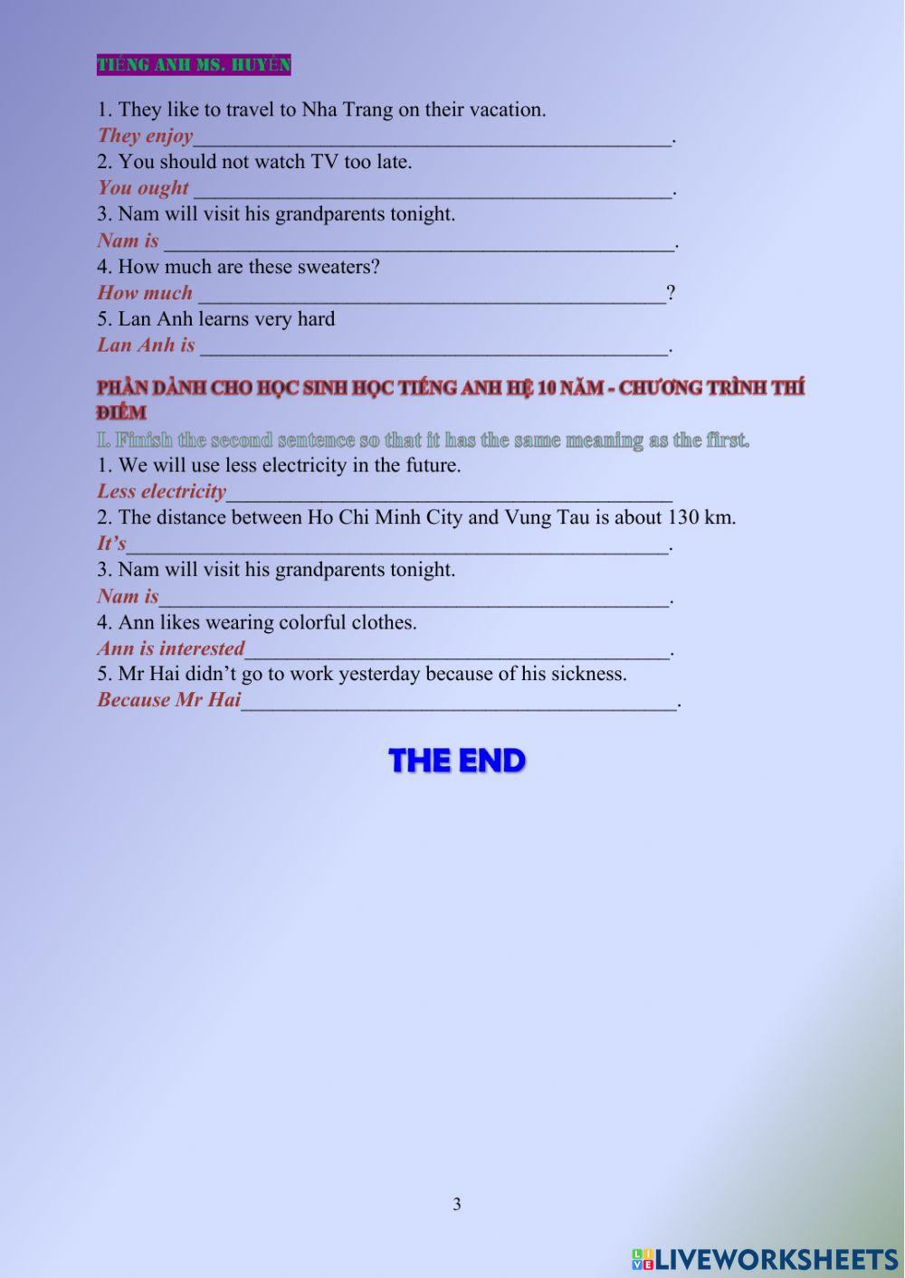 Ôn tập e8 cả năm