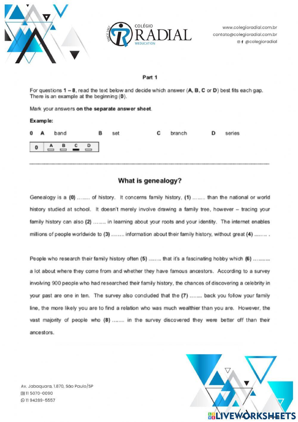 Use of english parts 1, 2 and 3