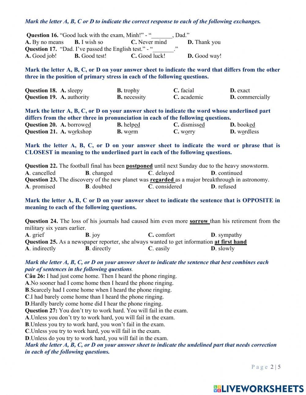 Bộ 1- đề luyện số 7-tn 2022
