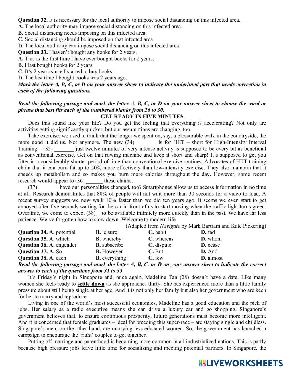 Bộ 1- đề luyện số 11 -tn 2022