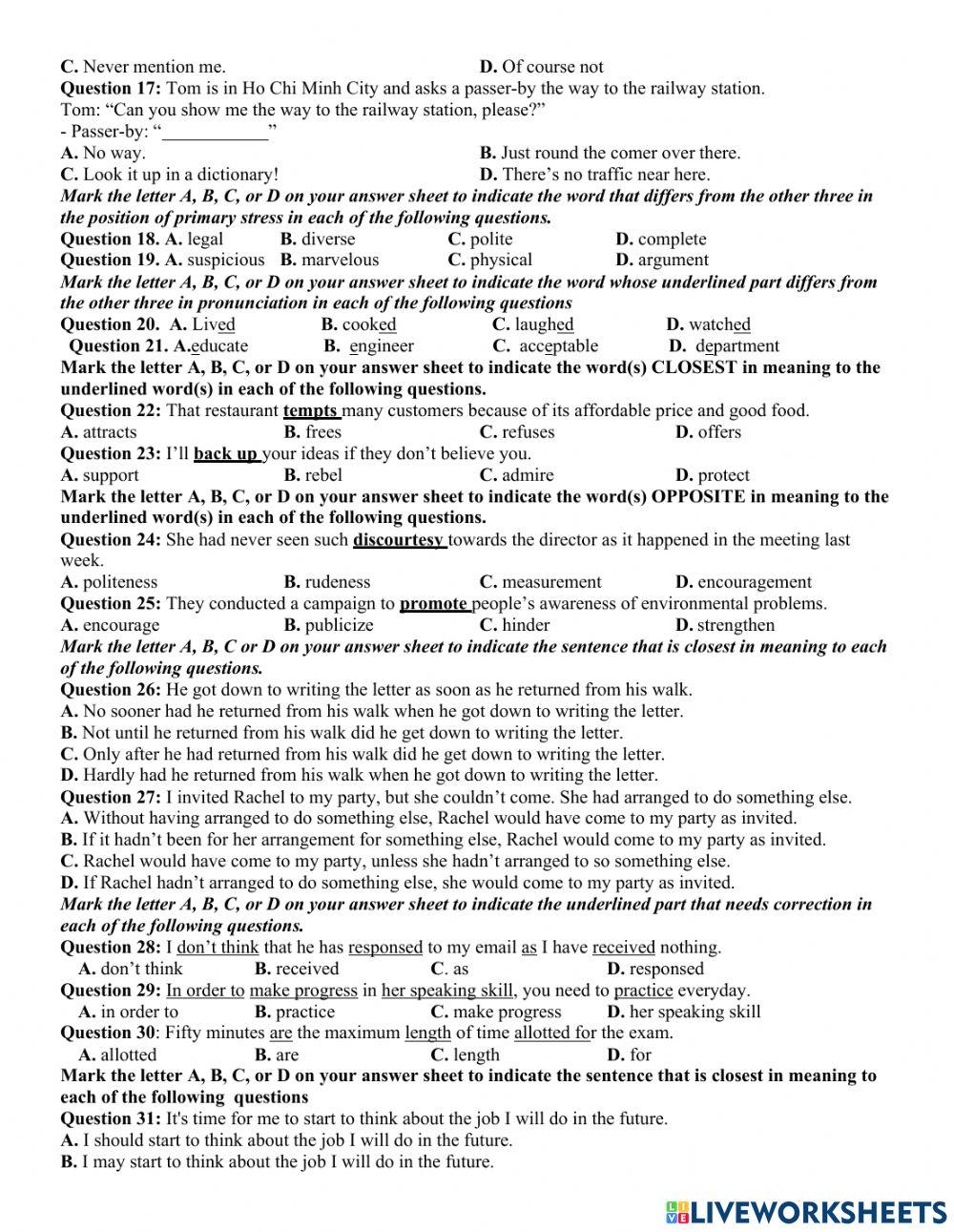 Bộ 1- đề luyện số 12-tn 2022