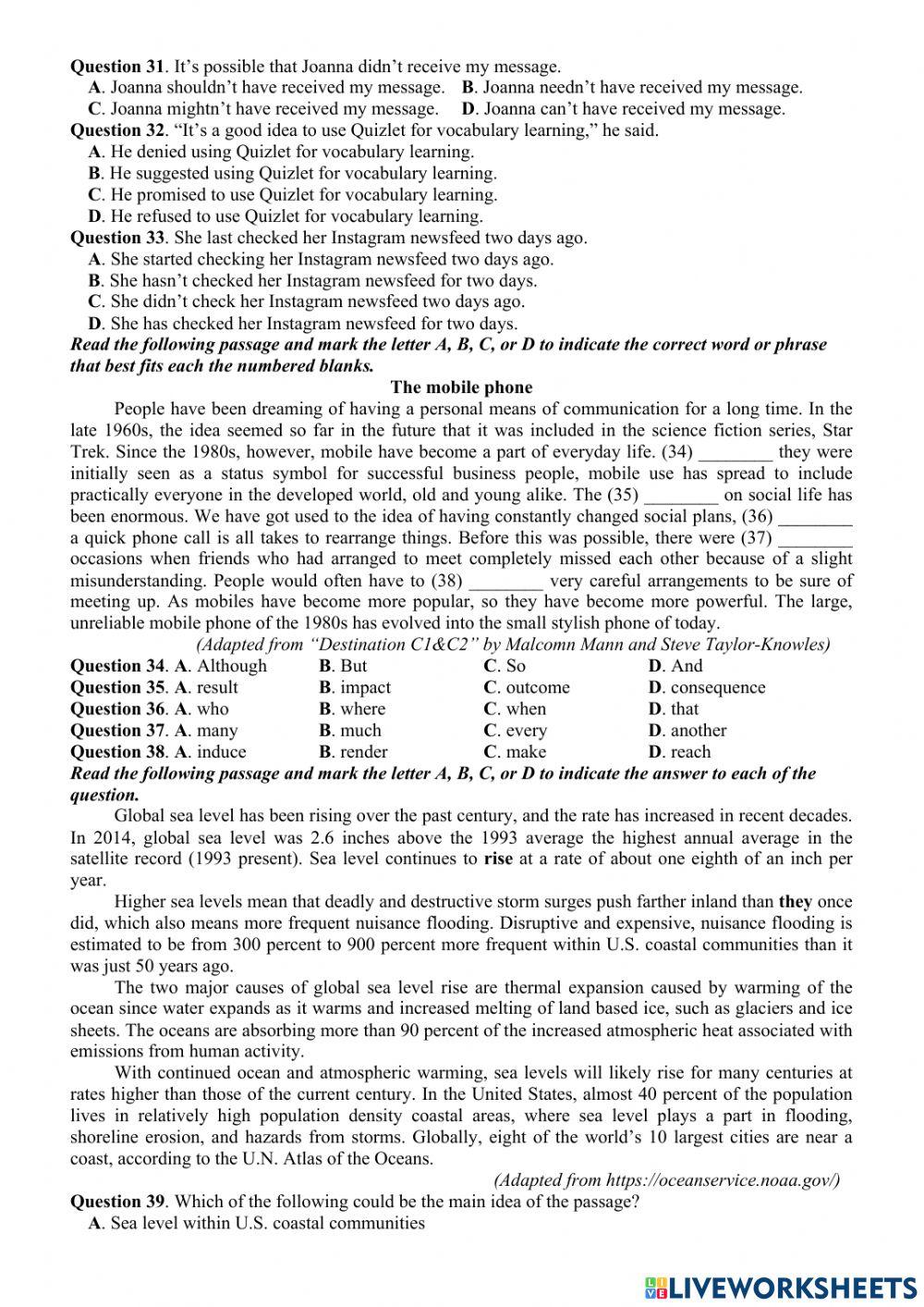 Bộ 1- đề luyện số 15 -tn 2022