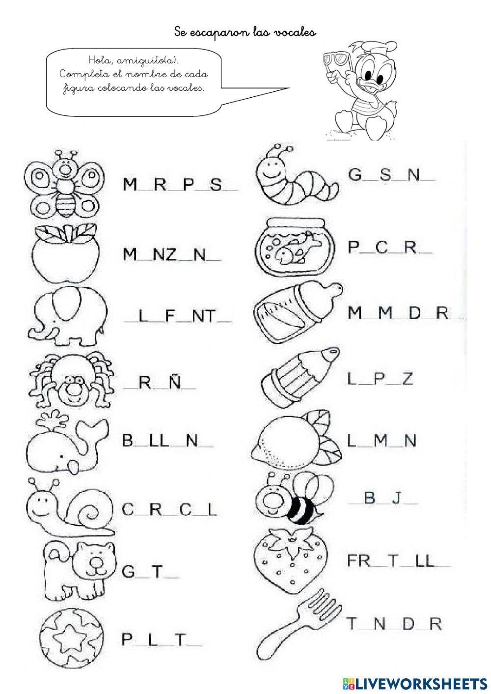 Se escaparon las vocales