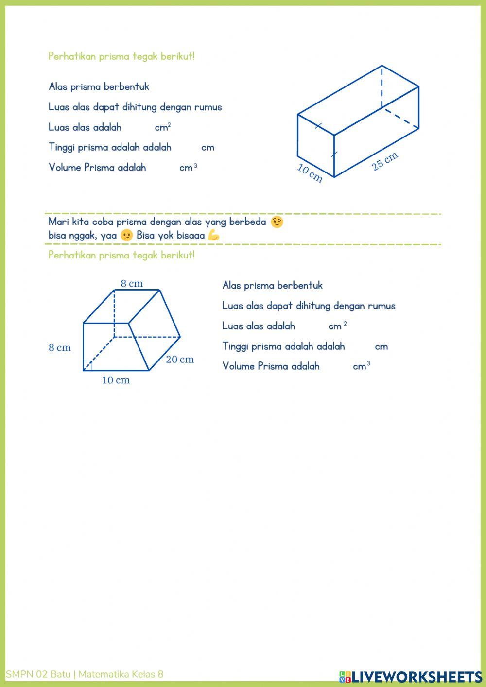 Finding Volume of Prisms