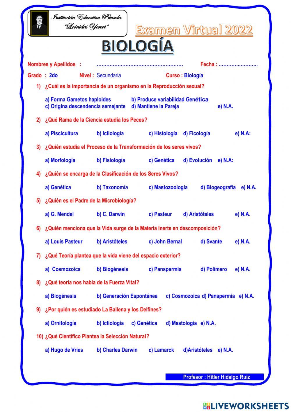 Biología 2do