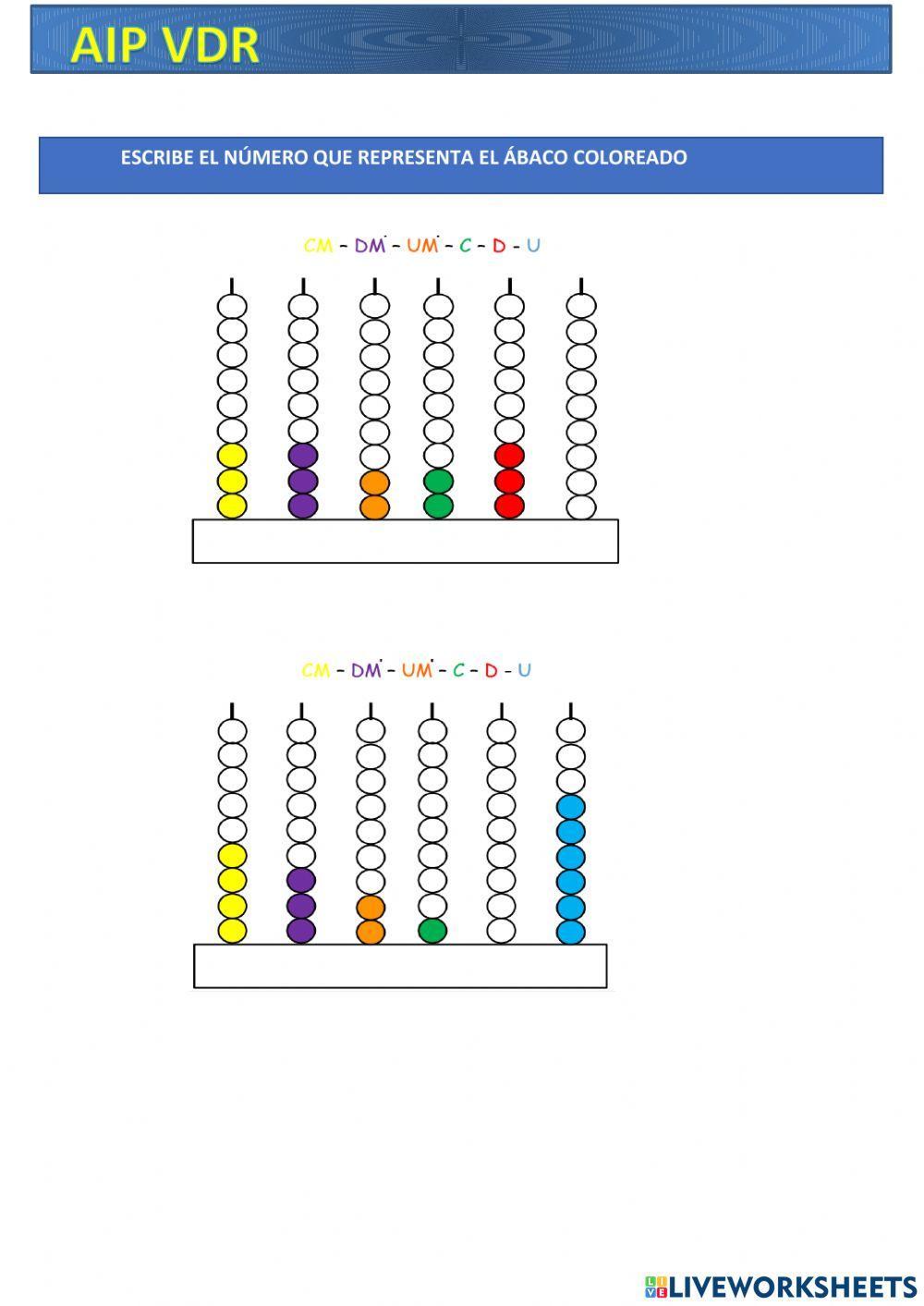 Lectura y Escritura de Números de hasta seis cifras
