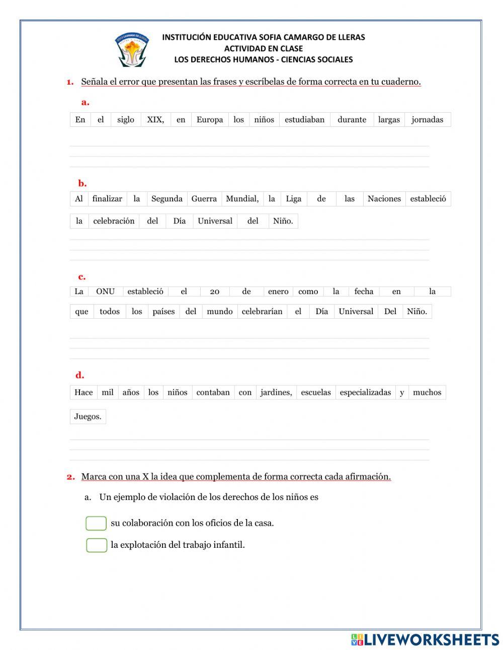 Los Derechos de los niños