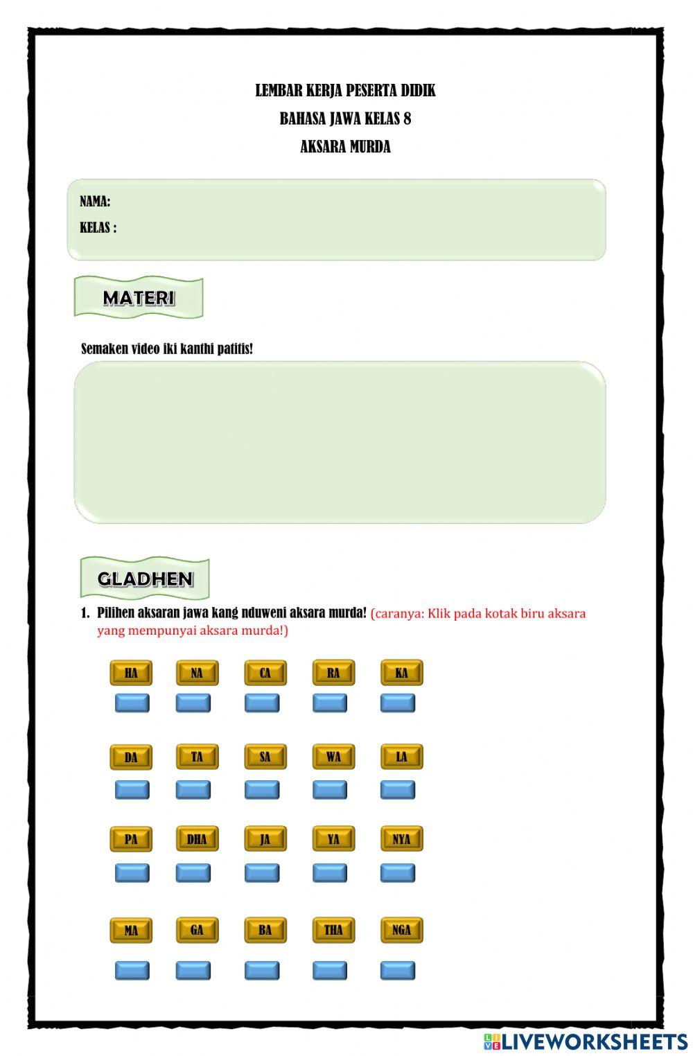Lkpd aksara murda kelas 8
