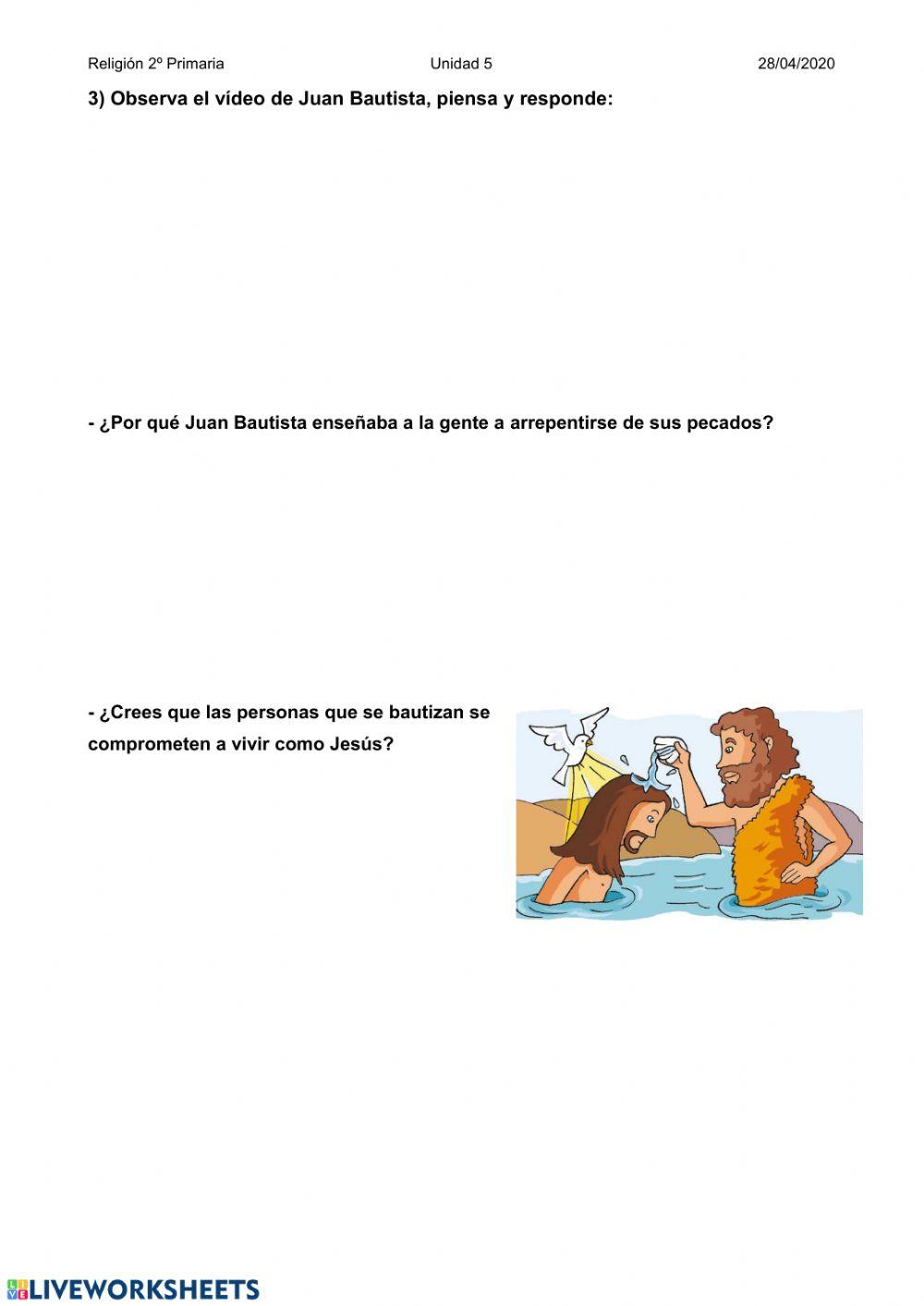 El bautismo de Jesús